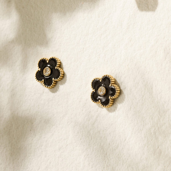 Daisy Earrings- Black