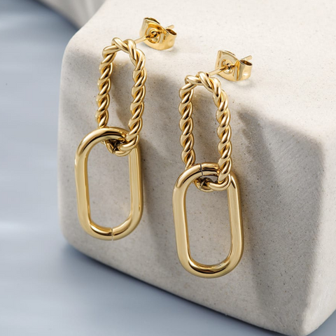 Twisted Link Earrings