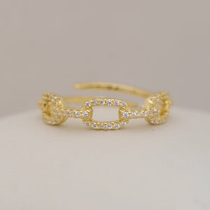 Diamond Link Ring - Gold